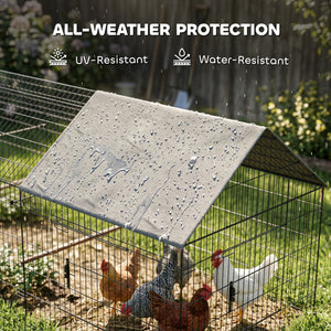 Metal chicken coop with water and UV resistant cover for 2 to 3 chickens
