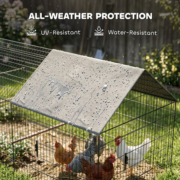 Metal chicken coop with water and UV resistant cover for 2 to 3 chickens