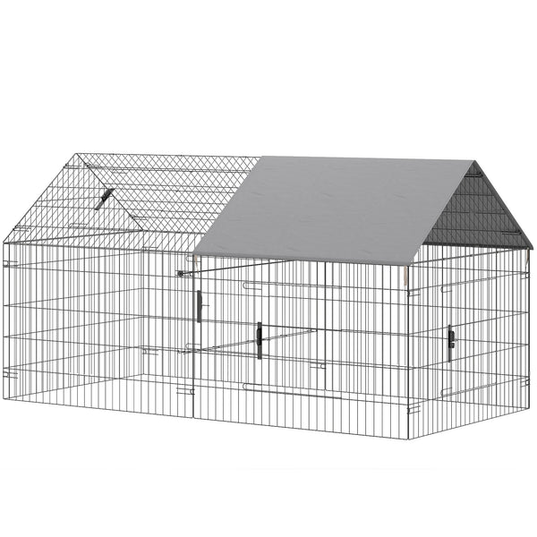 Metal chicken coop with water and UV resistant cover for 2 to 3 chickens