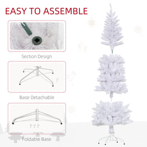 Sapin de Noël artificiel 6 pieds de haut avec 479 branches et base en acier