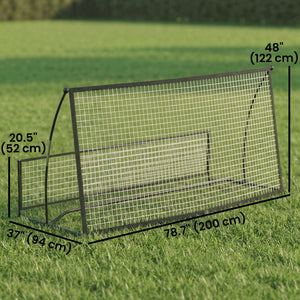 2-in-1 Portable Rebounder Net for Soccer & Baseball, Double-Sided, Foldable with Carry Bag.