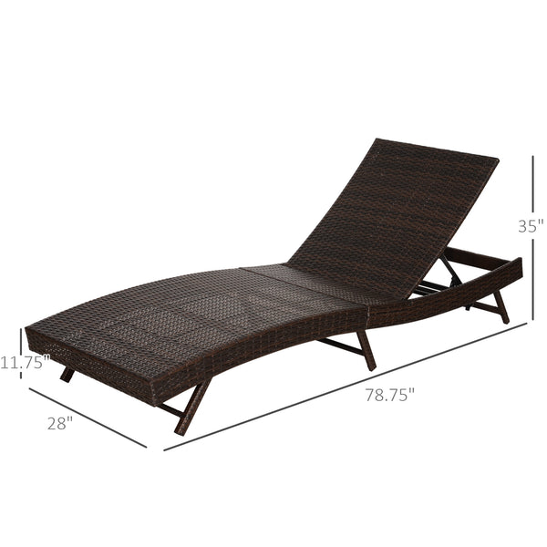 Chaise longue en osier avec dossier réglable sur 5 niveaux, blanc crème