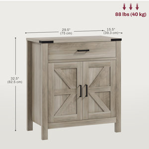 Country-style sideboard with drawer and shelf