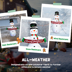 Bonhomme de neige gonflable de 7 pieds avec musique activée par le mouvement