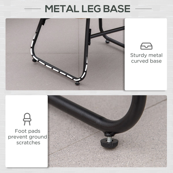 Fauteuil en rotin avec repose-pieds