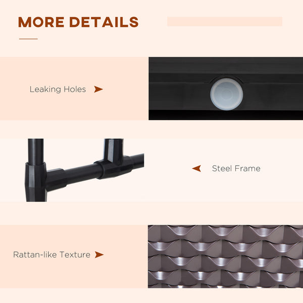 Arche de jardin avec deux jardinières, noir