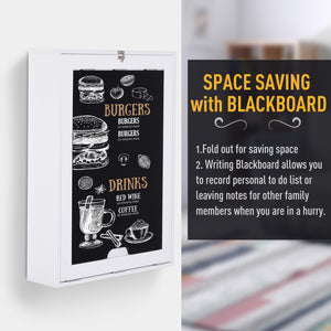 Multifunctional and space-saving folding and convertible wall-mounted desk, white and black