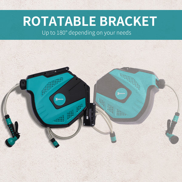 Retractable garden hose reel