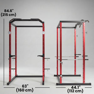 Cage de musculation d'une capacité de 454 kg (1000 lbs) avec hauteur réglable