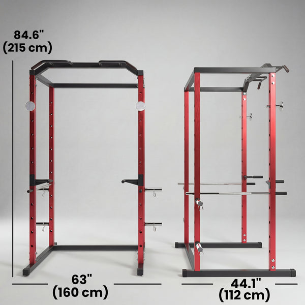 Cage de musculation d'une capacité de 454 kg (1000 lbs) avec hauteur réglable