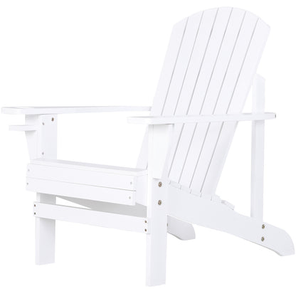 Chaise Adirondack classique Muskoka avec porte-gobelet, blanc