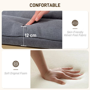 Fauteuil d'appoint en tissu et bois de bouleau avec pieds et accoudoirs incurvés, gris