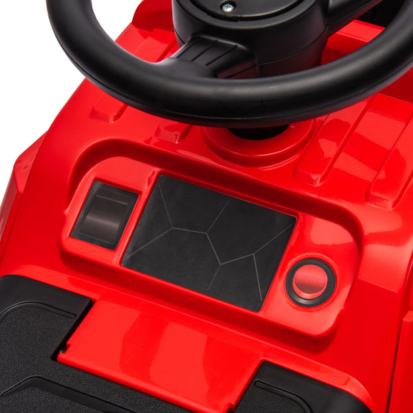 3 en 1 Excavatrice Compacteur Roulant avec Musique, Rouge