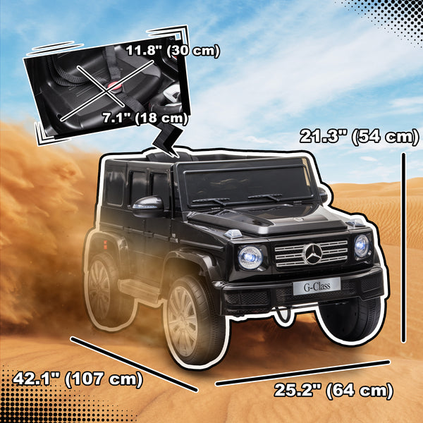 Mercedes Benz G500 12 V avec télécommande, noire