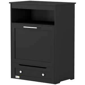 Armoire de rangement pour nourriture avec gamelles surélevées, noire