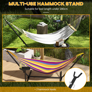 10' Hammock Stand with Side Tray, Hammock Chair Stand Only with Steel Frame, Black