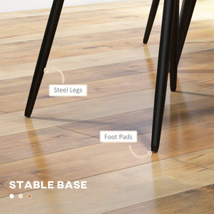 Set of 4 modern chairs with diamond-patterned upholstery and steel legs, grey