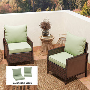 Set of 4 replacement cushions, green