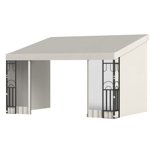 Pergola murale 10 x 13 avec 2 rideaux et 2 moustiquaires, résistante aux UV, beige
