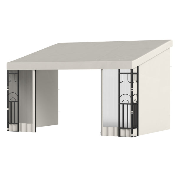 Pergola murale 10 x 13 avec 2 rideaux et 2 moustiquaires, résistante aux UV, beige