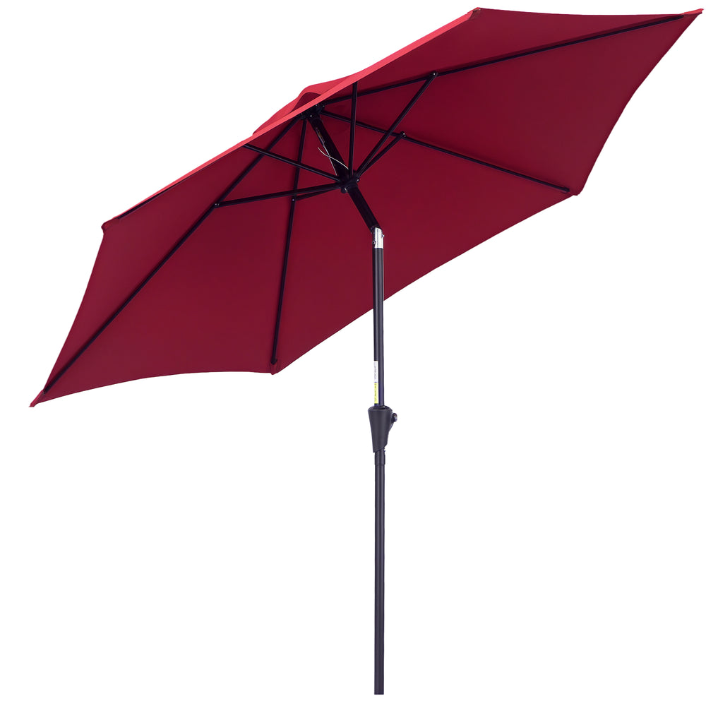 Parasol de terrasse de 8,5 pieds, rouge bordeaux