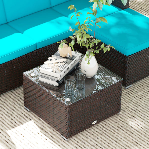 Mobilier de jardin avec coussins moelleux, canapés d'angle, turquoise