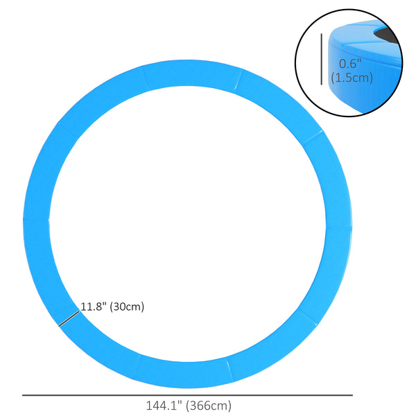 Coussin de rechange 12 pieds pour trampoline, bleu clair