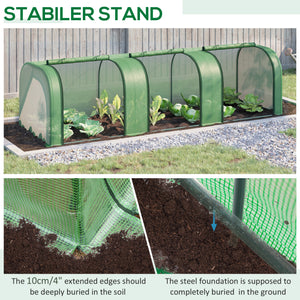 Miniature tunnel greenhouse with polyethylene cover