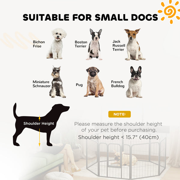 8-Panel Dog Playpen with Gate and Strap