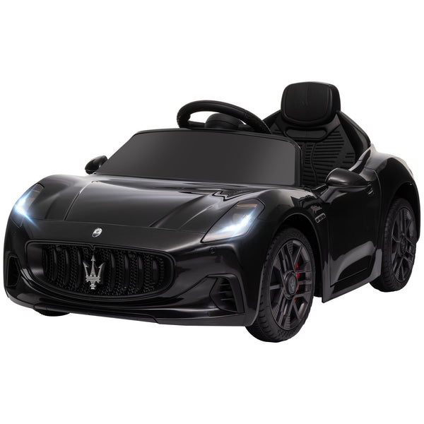 Voiture électrique pour enfants 12V Maserati Gran Turismo sous licence avec télécommande, noir