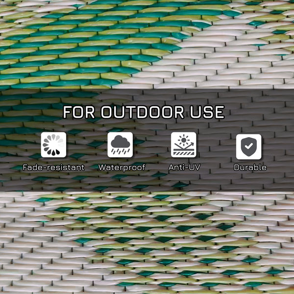 Tapis d'extérieur réversible avec sac de transport