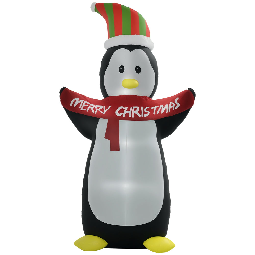Pingouin gonflable de Noël de 8 pieds avec lumières LED