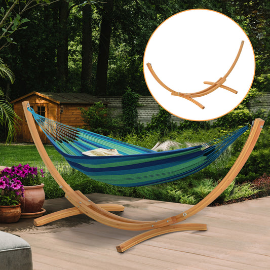 Support de hamac en bois de 11 pi à arc incurvé, capacité de 264 lb