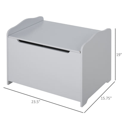 Coffre de rangement en bois pour jouets pour enfants, gris
