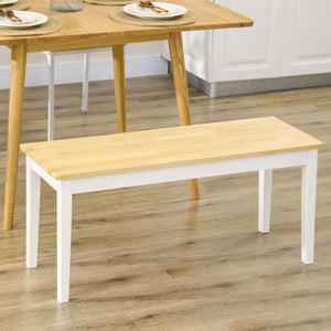 Natural wood dining bench