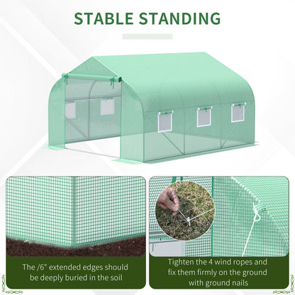 Outsunny Outdoor Greenhouse, Walk-in Greenhouse, Portable Greenhouse, Greenhouse for Garden Plants, Flowers and Seeds, with Premium Steel Frame 4.7