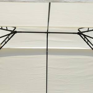 10 x 13 ft Gazebo with Ventilated Roof, Cream White