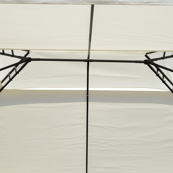 10 x 13 ft Gazebo with Ventilated Roof, Cream White