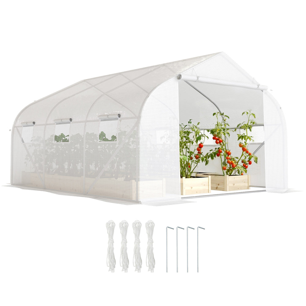 White garden greenhouse