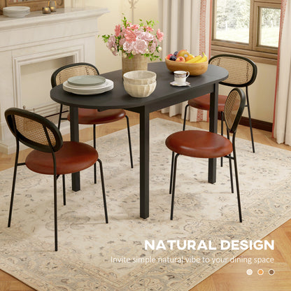 Table de cuisine pliante en bois massif pour petits espaces, table à manger pliante, noire