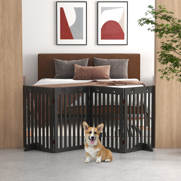 Barrière extra large avec pieds de support, noire