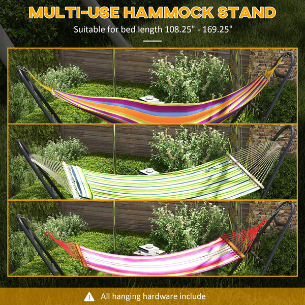 Support de hamac de 3,1 m, réglable, compatible avec les hamacs de 2,7 à 4,3 m, robuste, noir
