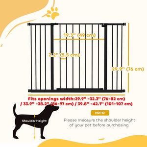 Barrière de sécurité pour chien à pression, noire