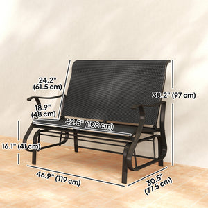 Fauteuil à bascule double, noir