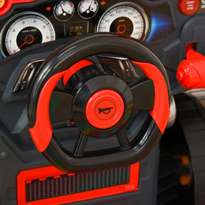 Mini gas station, kids' tool kit included, red 