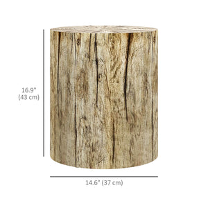 Table d'appoint en forme de souche d'arbre