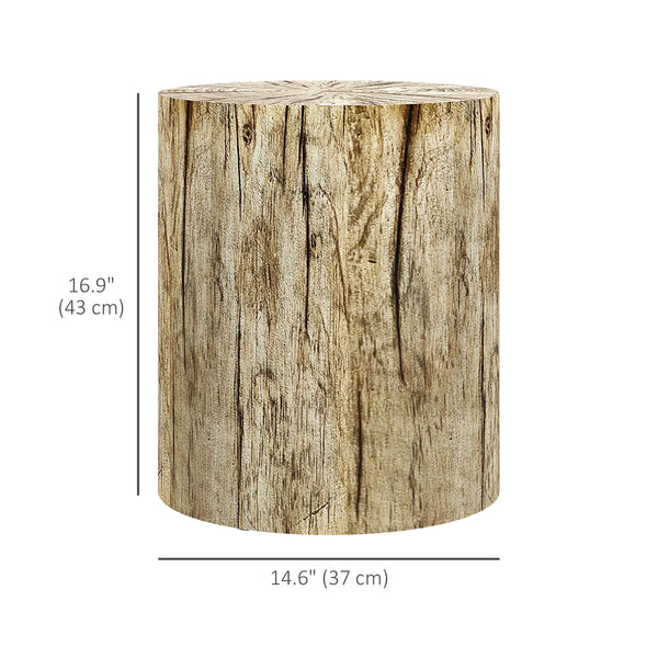 Table d'appoint en forme de souche d'arbre
