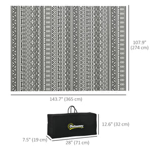 Tapis d'extérieur réversible imperméable en paille plastique