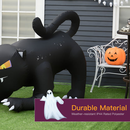 Chat noir gonflable d'Halloween de 1,2 m de haut soufflée à l'air