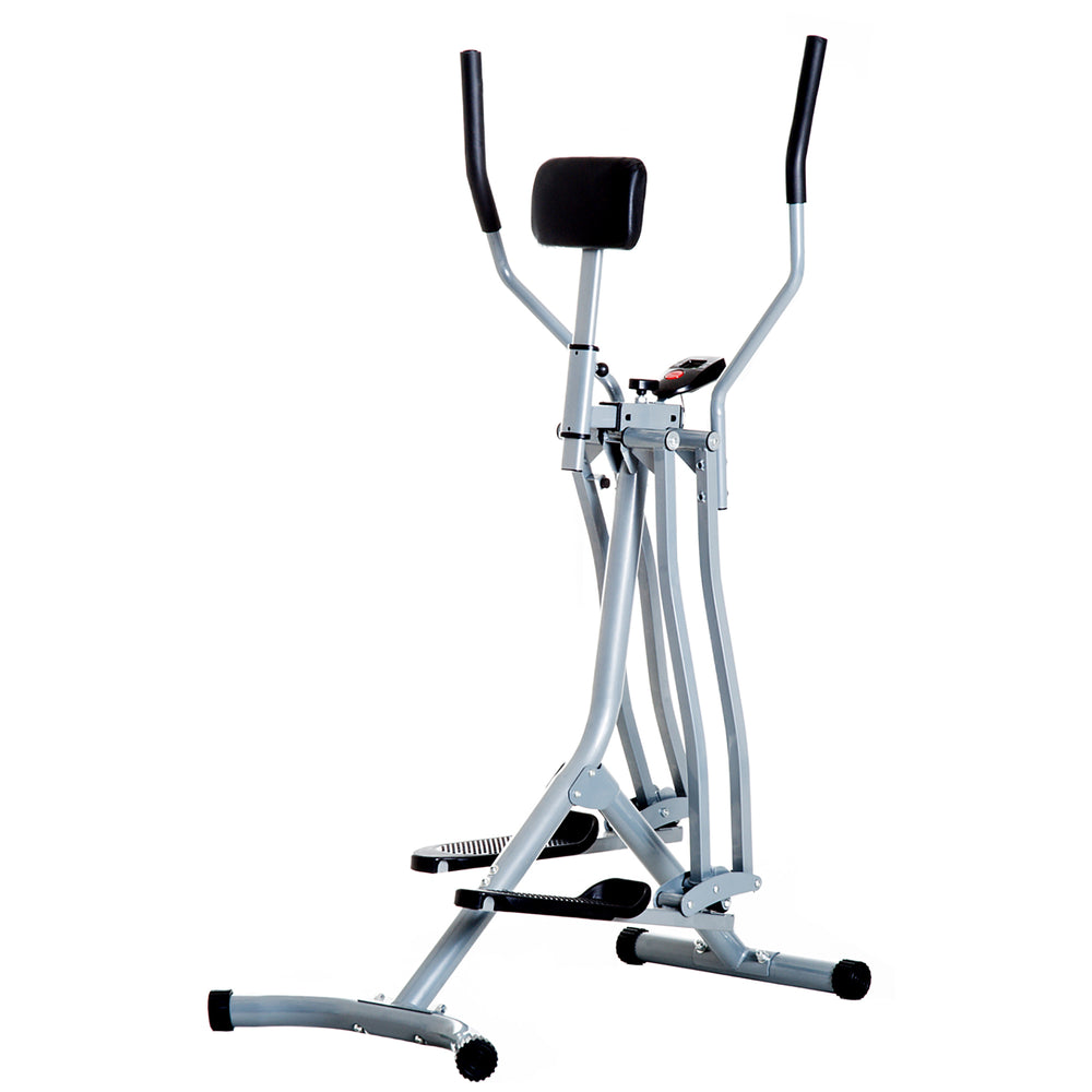 Vélo elliptique vertical avec écran LCD, gris